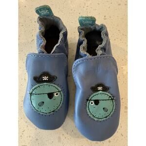 Robeez Soft Soles Pirate Navy Blue Shoes Ages 0-6 Months